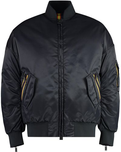 K-Way Londony Bomber In Technical Fabric - Black