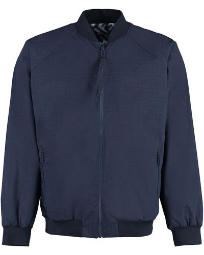 Fendi Bomber in nylon - Blu