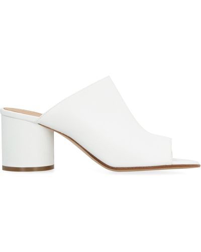 Maison Margiela Tabi Leather Mules - White