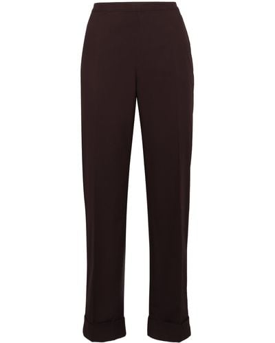 Aspesi High-rise Cotton Pants - Brown