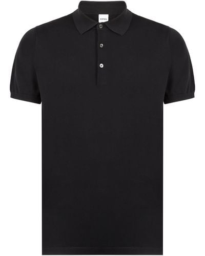 Aspesi Cotton Polo Shirt - Black
