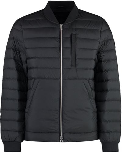 Moose Knuckles Bomber Air Down in nylon - Nero