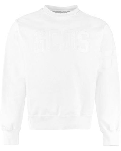 Gcds Cotton Crew-neck Sweatshirt - White