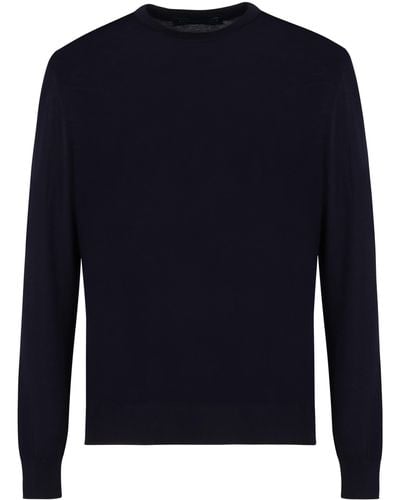 Kiton Crew-neck Wool Sweater - Blue