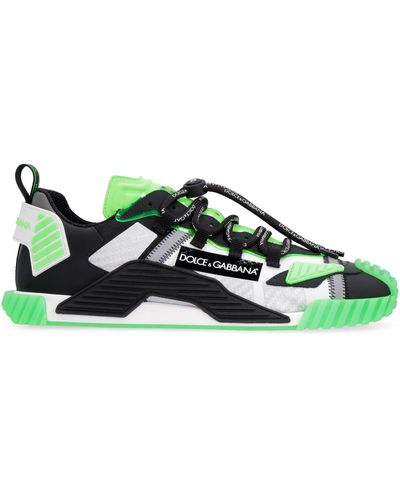 Dolce & Gabbana Ns1 Sneakers In Mixed Materials - Green