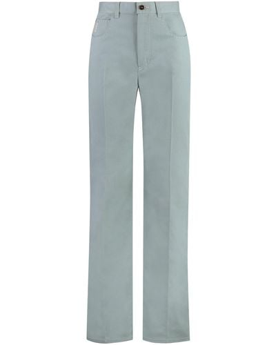 Fendi 5-Pocket Straight-Leg Jeans - Blue