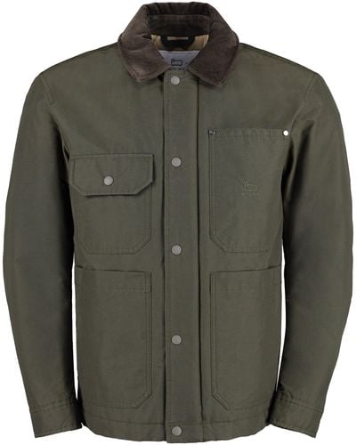 Woolrich Duster Raincoat - Green