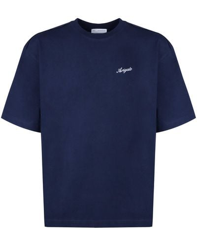 Axel Arigato Honor Cotton Crew-neck T-shirt - Blue