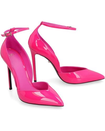 ALEVI Camilla Patent Leather Pointy-toe Court Shoes - Pink