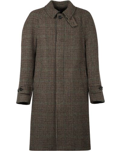 Mackintosh Cappotto in lana pied-de-poule - Grigio