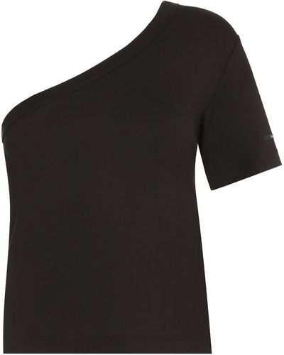 Calvin Klein One-Shoulder Top - Black