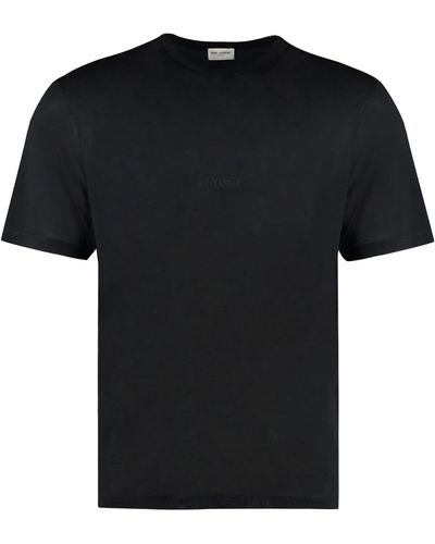 Saint Laurent T-shirt in viscosa - Nero