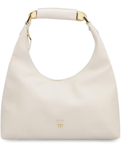 Tom Ford Hobo Leather Bag - White