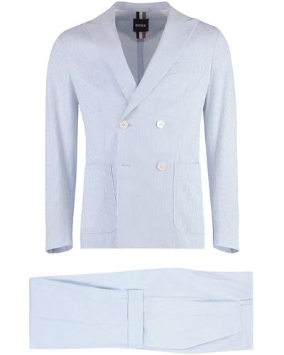 BOSS Cotton Two-pieces Suit - Blue