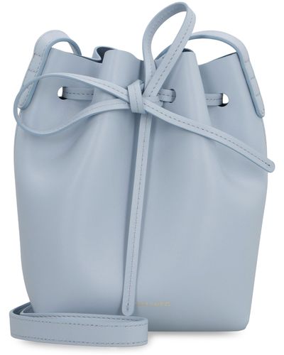 Mansur Gavriel Bucket Leather Mini Crossbody Bag - Blue