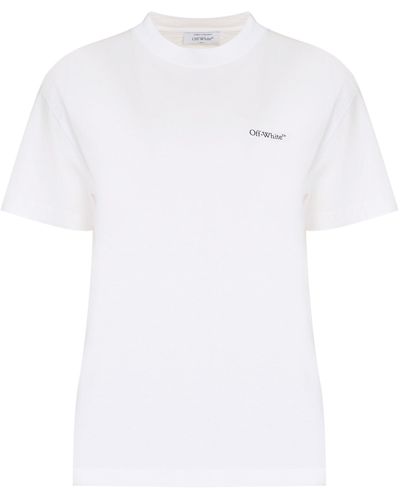 Off-White c/o Virgil Abloh T-shirt girocollo in cotone - Bianco