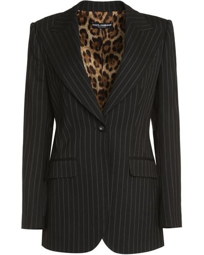 Dolce & Gabbana Single-Breasted One Button Jacket - Black