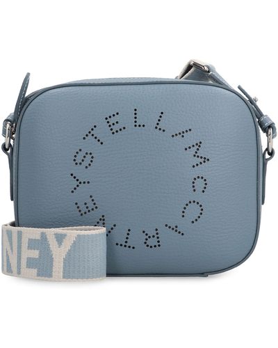 Stella McCartney Stella Logo Leather Camera Bag - Blue