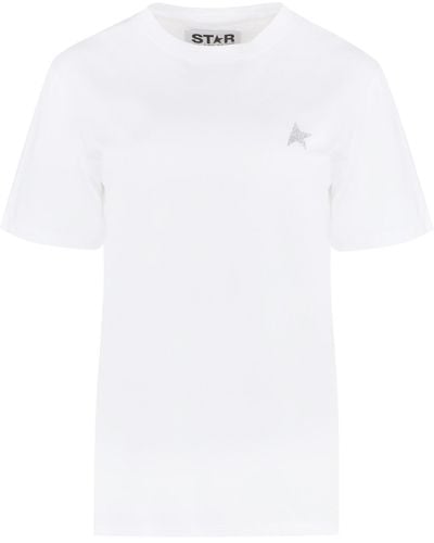 Golden Goose T-shirt girocollo in cotone - Bianco