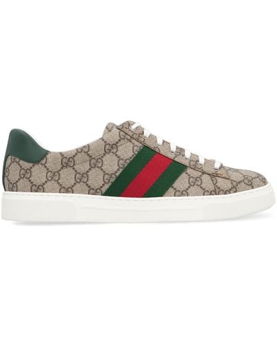 Gucci Ace Canvas Low-top Trainers - Green
