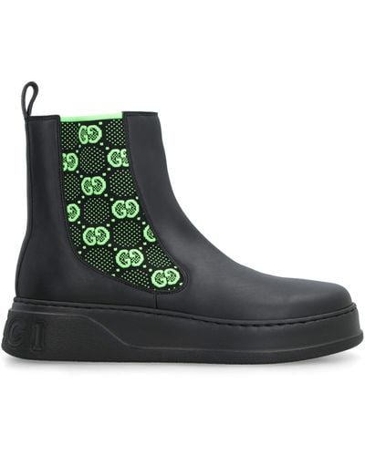 Gucci GG Leather Boot - Black