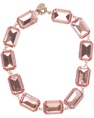 Weekend by Maxmara Carta Neclace With Decorative Stones - Pink