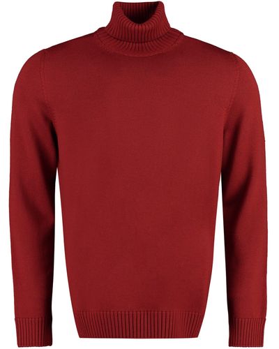 Drumohr Turtleneck Merino Wool Sweater - Red
