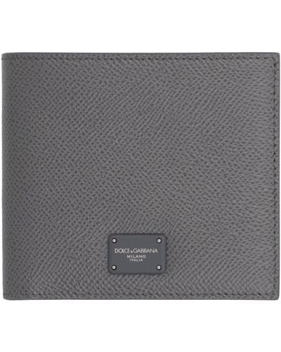 Dolce & Gabbana Leather Flap-over Wallet - Grey
