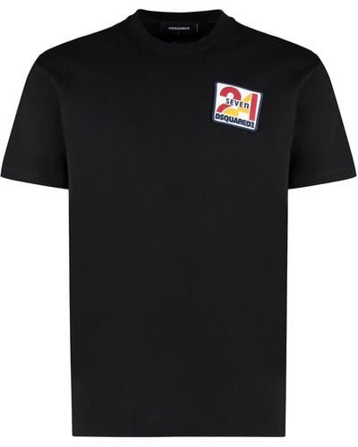 DSquared² Cotton Crew-neck T-shirt - Black