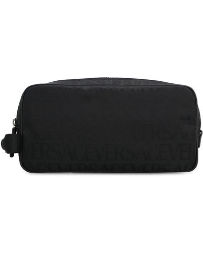 Versace Nylon Wash Bag - Black