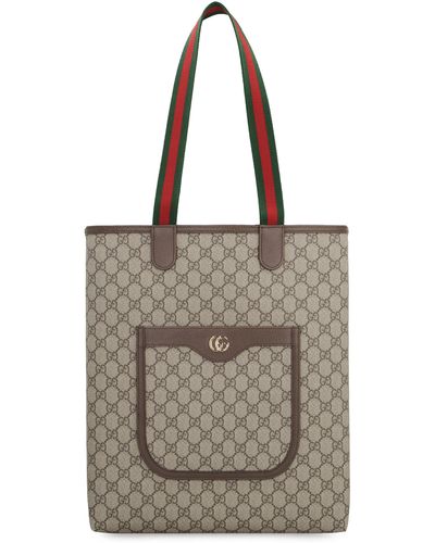 Gucci "ophidia" Small Tote Bag - Brown