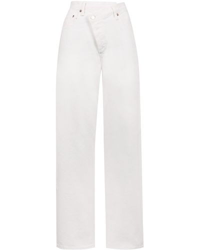 Agolde Criss Cross5-pocket Straight-leg Jeans - White