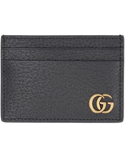 Gucci GG Marmont Leather Card Holder - Gray