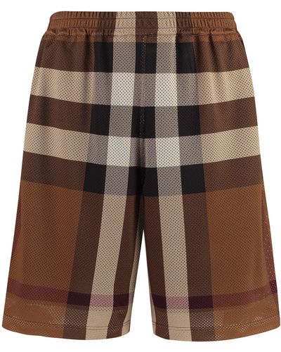 Burberry Shorts in motivo tartan - Marrone