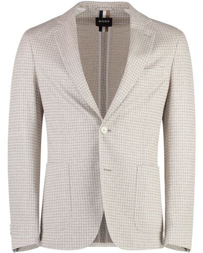 BOSS Single-breasted Two-button Jacket - Grey
