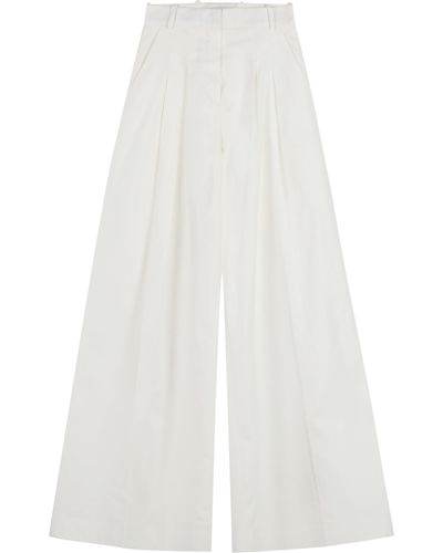 Nina Ricci Cotton-linen Trousers - White