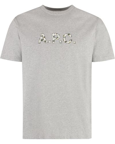 A.P.C. Willow Cotton Crew-Neck T-Shirt - Grey
