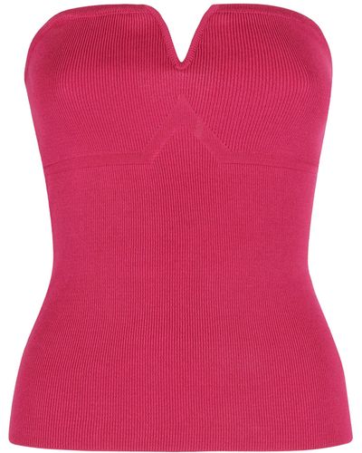 FEDERICA TOSI Knitted Viscosa-blend Top - Pink