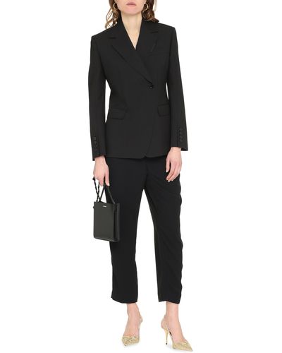 Burberry Blazer doppiopetto in lana - Nero