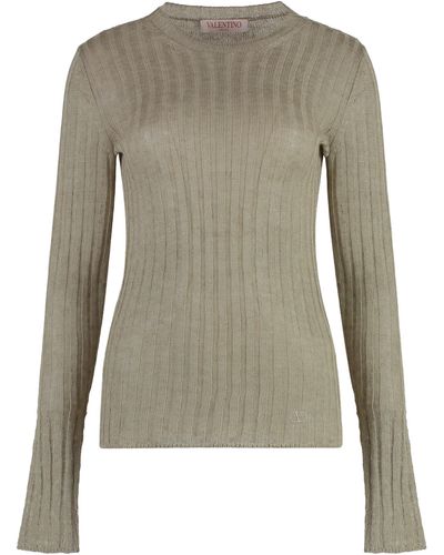 Valentino Pullover in maglia fine - Verde