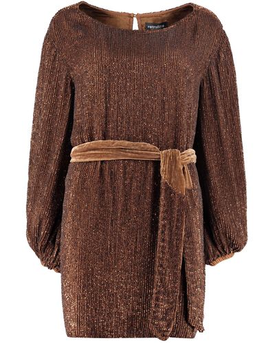 retroféte Sequined Mini-dress - Brown