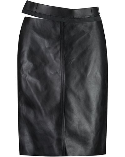 Fendi Leather Skirt - Black