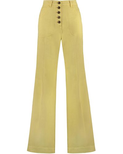 Etro High-Rise Flared Jeans - Yellow