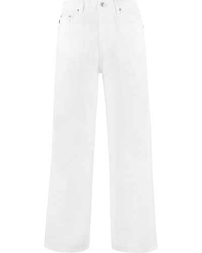 MSGM High-waist Culotte Jeans - White