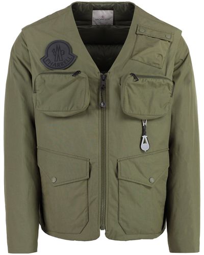 Moncler Moncler x Pharrell Williams - Giacca multitasche Malpe in cotone - Verde