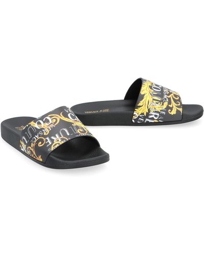 Versace Ciabatte logo couture - Nero