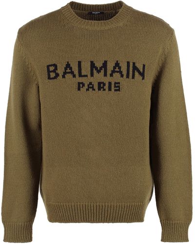 Balmain Pullover in misto lana - Verde