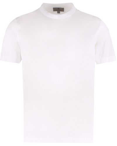Canali Cotton Crew-Neck T-Shirt - White