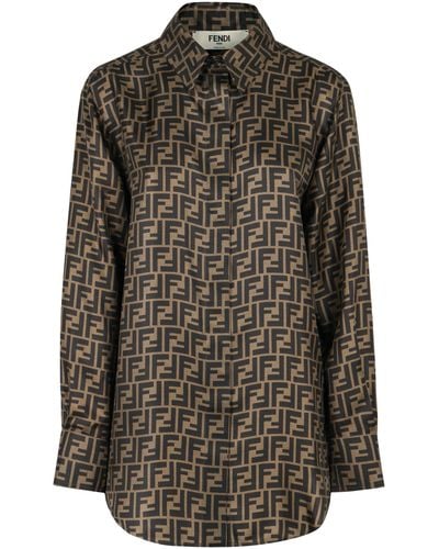 Fendi Silk Shirt - Brown