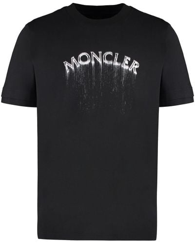 Moncler Cotton Crew-Neck T-Shirt - Black